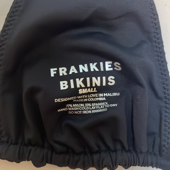 Frankies Bikinis Halter Bikini Top black size small - Picture 4 of 6